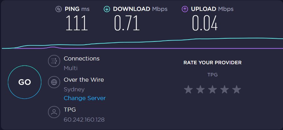 emploding's tweet image. Anyone else getting similar awesome speeds for (non-NBN) internet right now? @TPG_Telecom