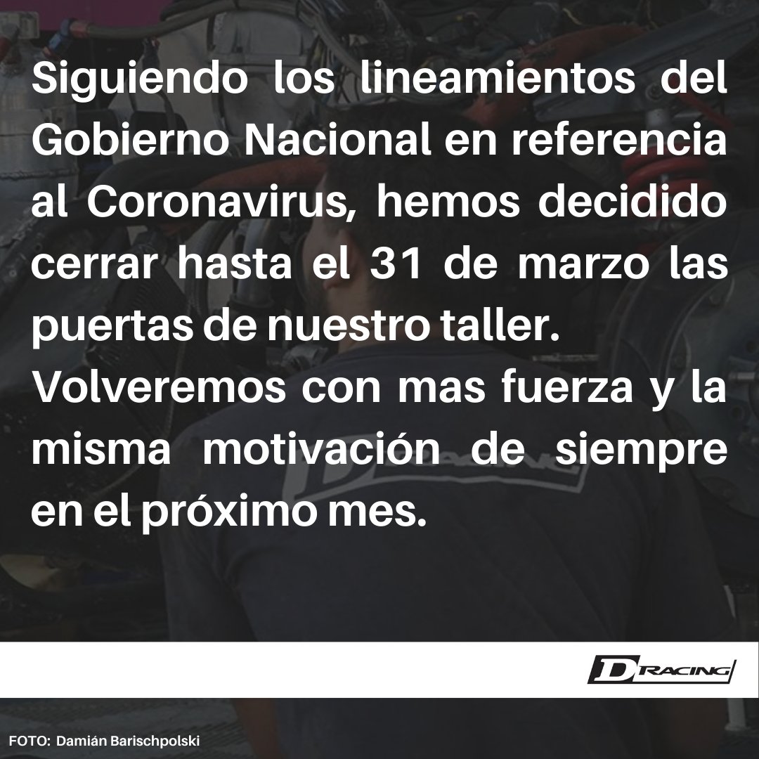 Taller cerrado
Respetamos la cuarentena y nos cuidamos
Volvemos el 31 de marzo

#QuedateEnCasa