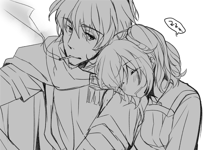 おはようございます。ヘクぐだ落書き。リラックスタイム。 