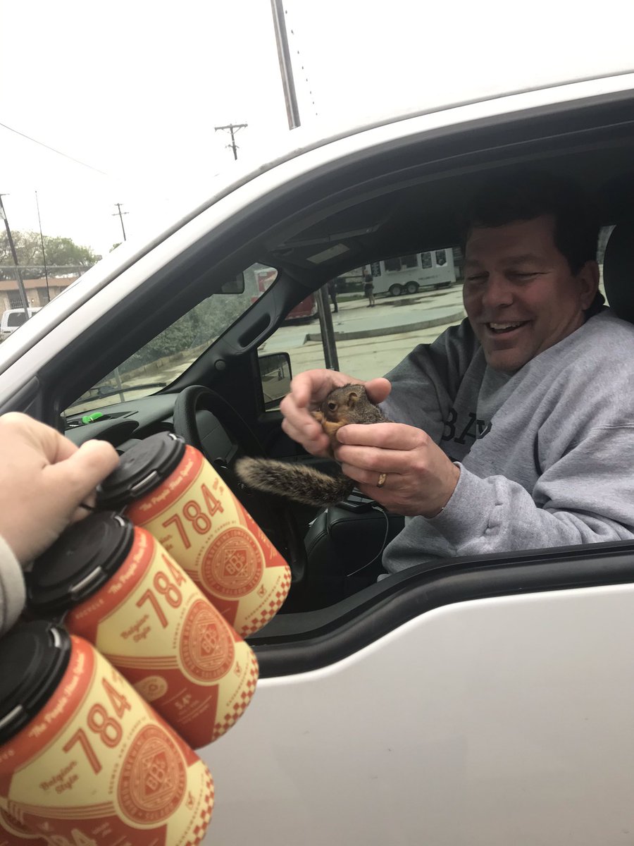barrowbeer's tweet photo. Best beer to go order of the day! Our bud was transporting the baby squirrels he rescued to release them. Picked up some beer on the way! https://t.co/or0a79CcZ8