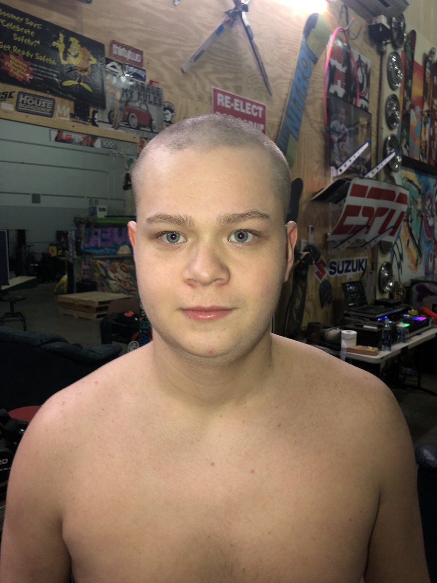 kolbyjack26's tweet image. St.Baldrick’s done ✔️✔️#stcharleschallenge #saintsshavetheday