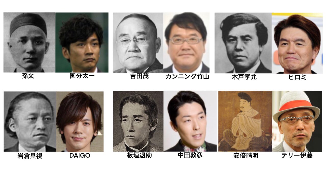 トマス V Twitter Tbsの情報番組 ビビットの出演陣が上級国民すぎる件 孫文似の国分太一 吉田茂似のカンニング竹山 木戸孝允似のヒロミ 岩倉具視の親戚のdaigo 板垣退助の子孫の中田敦彦 安倍晴明の子孫のテリー伊藤etc 庶民の言論をコントロールする トマス V Twitter Tbsの情報番組 ビビットの出演陣が上級国民すぎる件 孫文似の国分太一 吉田茂似のカンニング竹山 木戸孝允似のヒロミ 岩倉具視の親戚のdaigo 板垣退助の子孫の中田敦彦 安倍晴明の子孫のテリー伊藤etc 庶民の言論をコントロールする