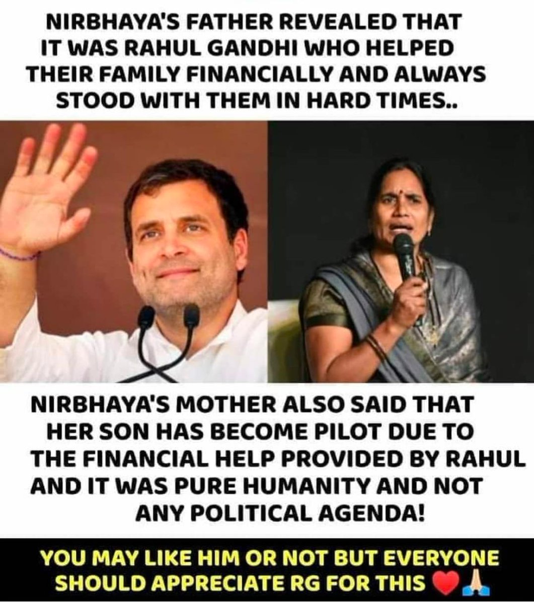 Mayanklawania10's tweet photo. That is the reason why we love you bhaiya . Such a kind person ur nature ur behaviour at the end you are such n nice human being ♥️
I dont know u replied or not but india loves you @RahulGandhi @priyankagandhi
#Ragalove
#CoronaStopKaroNa #NirbhayaCase #NirbhayaVerdict https://t.co/HnJ1I6wrtC