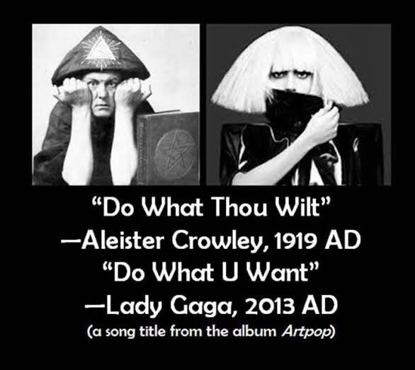 Muchos artistas han sido influenciados por el legado de Aleister Crowley cómo Led Zeppelin, The Beatles, Lady Gaga, Beyonce y Jay Z.