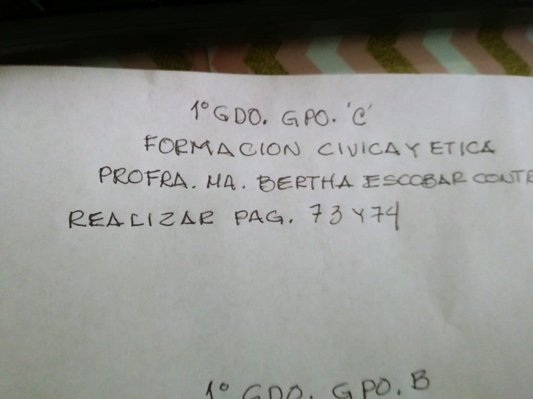 165TV1's tweet photo. Buenas noches se sube las actividades de la materia Formación Cívica y Ética Profra. Maria Bertha Escobar Contreras https://t.co/6xbtIYHVLb