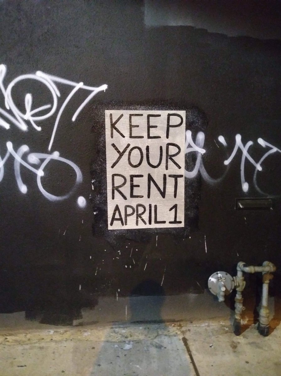 Preparations underway tonight for #KeepYourRent in #Parkdale.

On April 1st, thousands of #Toronto tenants will keep their rent to pay for basic necessities of life during #Covid_19, and in solidarity with working class people everywhere.

Join us: keepyourrent.com