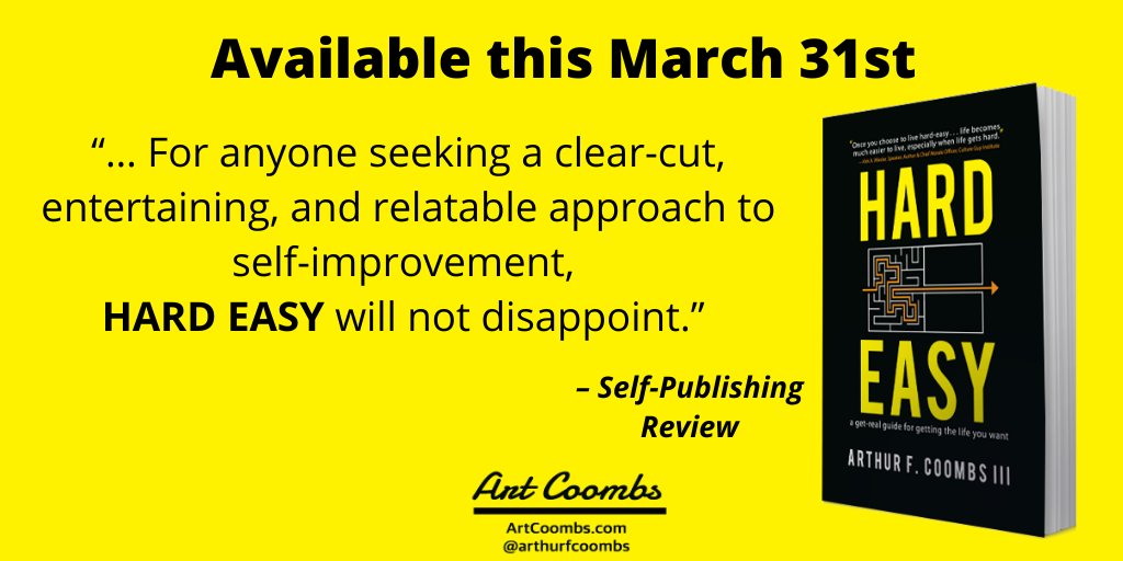ArthurFCoombs's tweet photo. Reviews are starting to come in for HARD EASY, my new book coming out on Tuesday, March 31st.
#arthurfcoombs #hardeasy #comingsoon #artcoombs #newbook https://t.co/75c81LE1gl