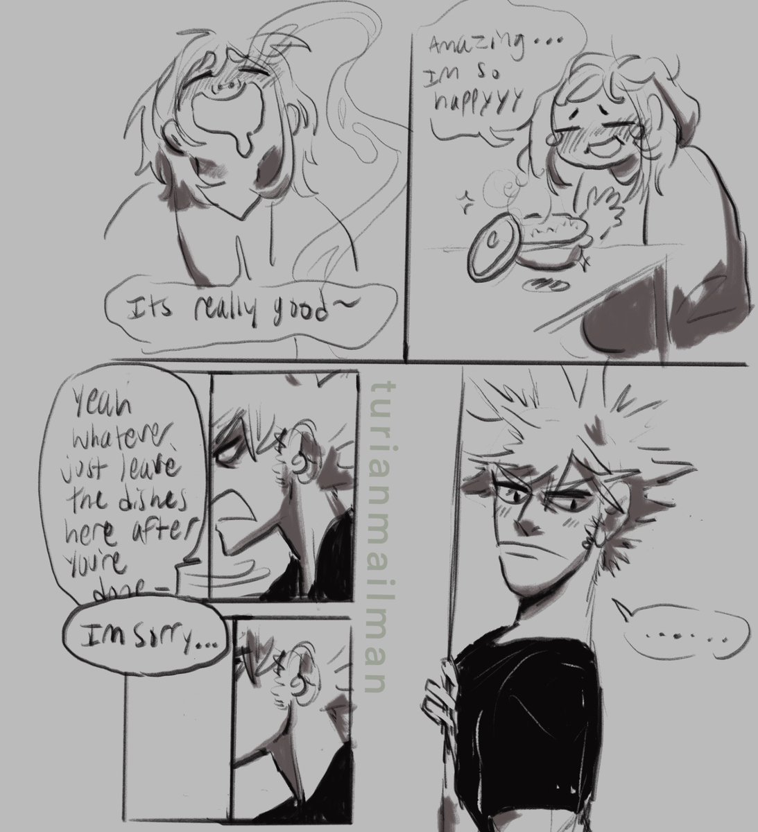 turianmailman's tweet photo. Finished! Behold, a kacchako comic loosely based on a few pages in Fruits Basket 💖💖

🌔 [1/7] 💥
#kacchako #BNHA https://t.co/HMP1NO4BIG