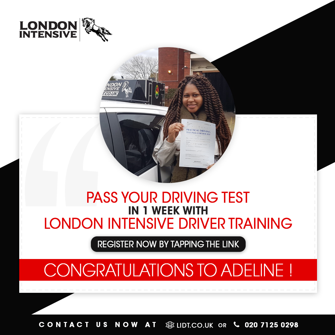 LIDT10's tweet photo. Congratulations Adeline! She Passed her driving test in 1 week.
Would you like to pass your driving test in just 1 week?
Contact us now at https://t.co/RFQEfUDk3V or
on 020 127 1598
#LIDT #IntensiveDriving #IntensiveDrivingCourse #DrivingCrashCourse https://t.co/pzDrU6HSgn