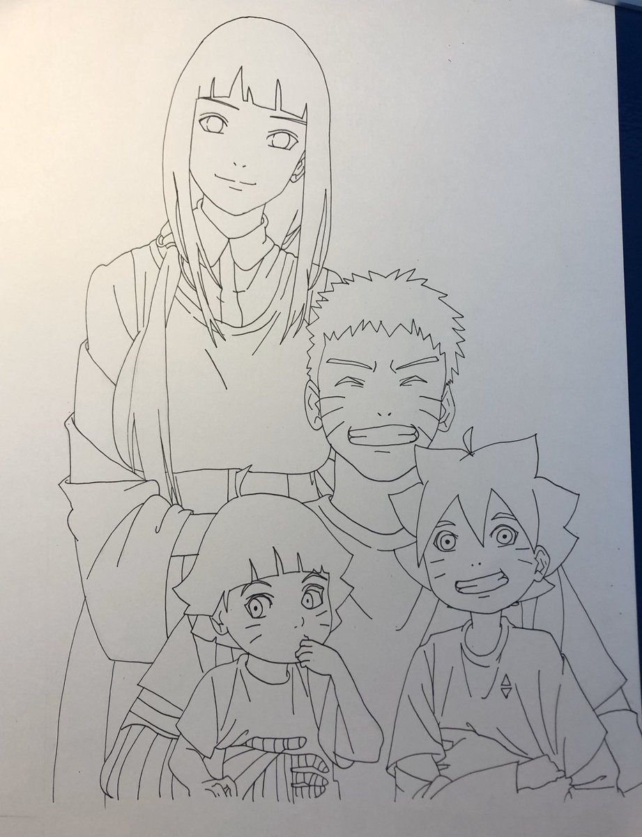 Видео Desenhando Naruto, Hinata, Boruto e Himawari em 3D (Drawing Naruto  Family in 3D)