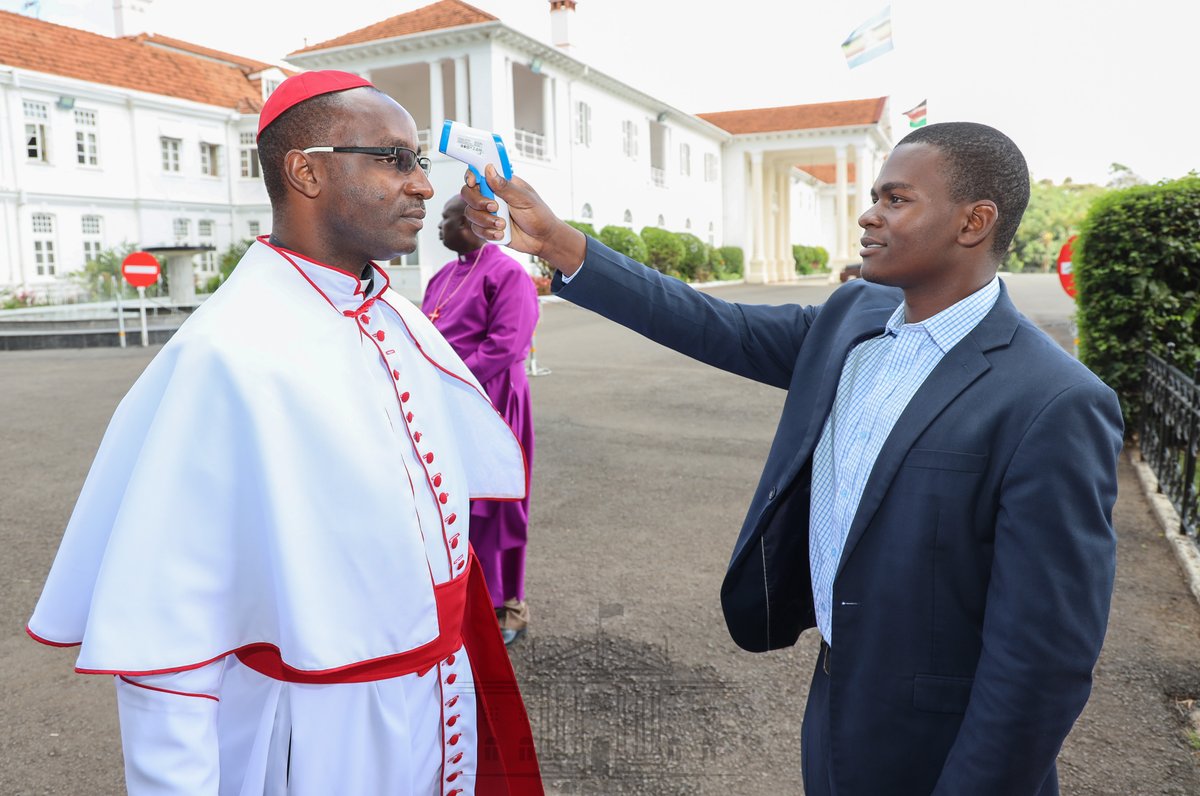 StateHouseKenya's tweet image. President Uhuru Kenyatta hosts a prayer service at State House, Nairobi to mark the National Day of Prayer on Coronavirus pandemic. The Service is led by a cross-section of religious leaders and is being broadcast live on all leading media stations.
| #NationalPrayerDay