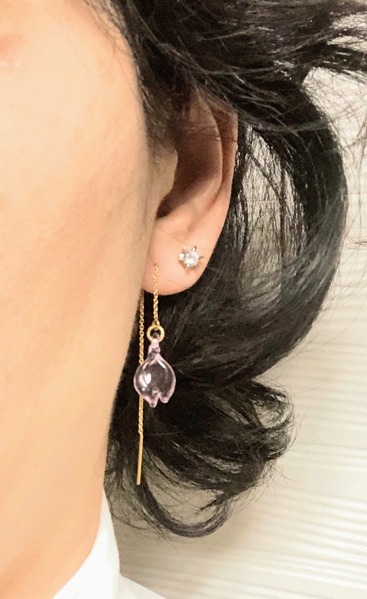 桜の花びらピアス 桜の花びらピアス