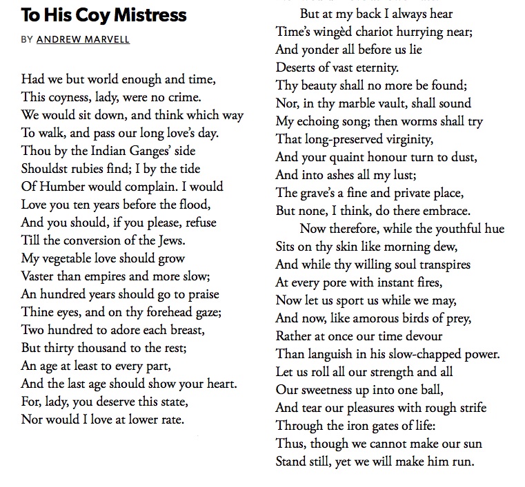 07 To His Coy Mistress by Andrew MarvellHappy  #NationalPoetryDay  #PandemicPoems https://soundcloud.com/user-115260978/07-to-his-coy-mistress-by-andrew-marvell-nationalpoetryday