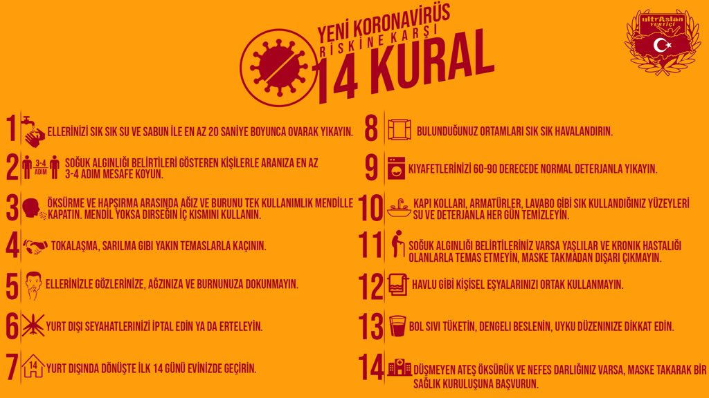 SİZİ ve SEVDİKLERİNİZİ YENİ TİP KORONAVİRÜS (COVID-19) RİSKİNDEN KORUYACAK 14 ALTIN KURAL! #uAYurtiçi