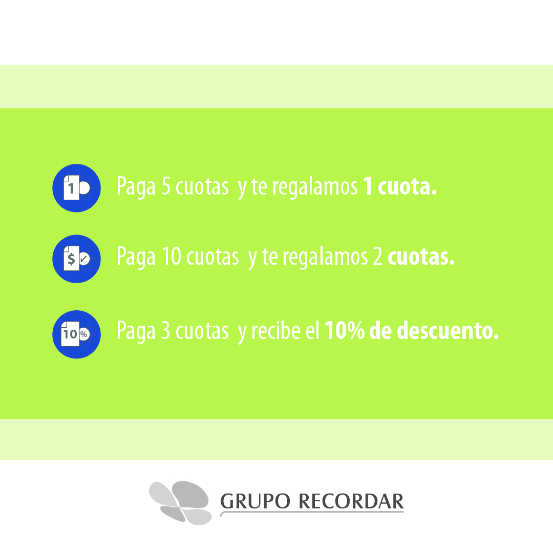 ClubRecordar's tweet photo. ¡La previsión es un acto de #Amor! 💚💚💚
---
Aprovecha nuestra #Promo #Cuotas y recuerda que tenemos varias alternativas de pago ✅
---
https://t.co/okVCIVJuwb https://t.co/rv2BC3l7D7