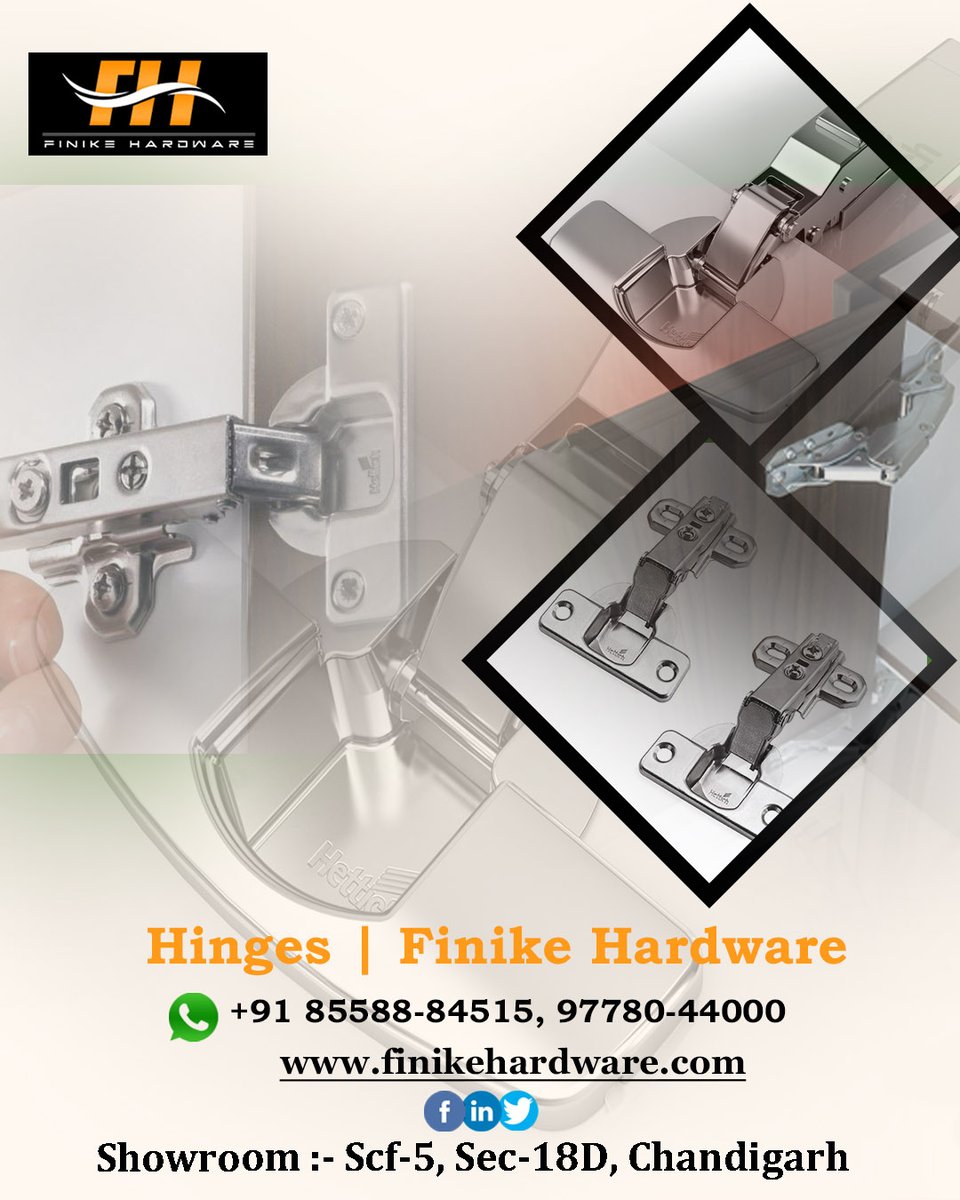FinikeHardware's tweet image. #Hinges | @FinikeHardware
We have exclusive range of #doorhinges #blum #handles and #hardwareaccessories etc 
Call Now :- +91 97780-44000 97785-44000
Web :- finikehardware.com
Whatsapp :- api.whatsapp.com/send?phone=919…

#hardwareshopinchandigarh
#curtainhardwareaccessories
#door