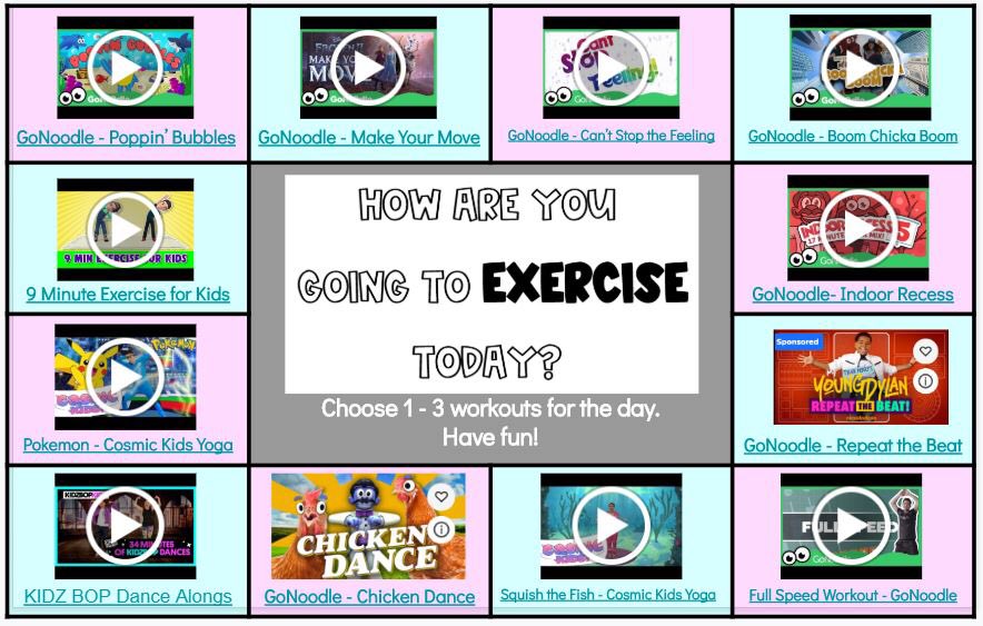 Megan Venezia Created A Menu Of Fun Ways For Students To Stay Active While At Home Using Google Slides Link In Comments If You Re Interested Bettertogether Estockeagles Tustinusd T Co Asznmna2qm