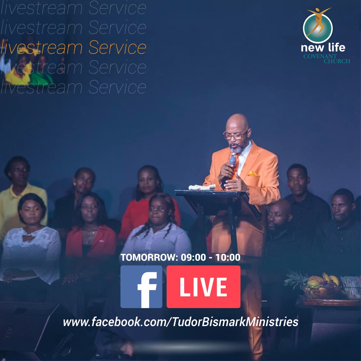 Join us tomorrow for our livestream service on Facebook and experience God's word from 09:00 to 10:00 (CAT). Don't miss it, spread the word! #NLCC #Jabula #LivestreamService #KingdomCathedral