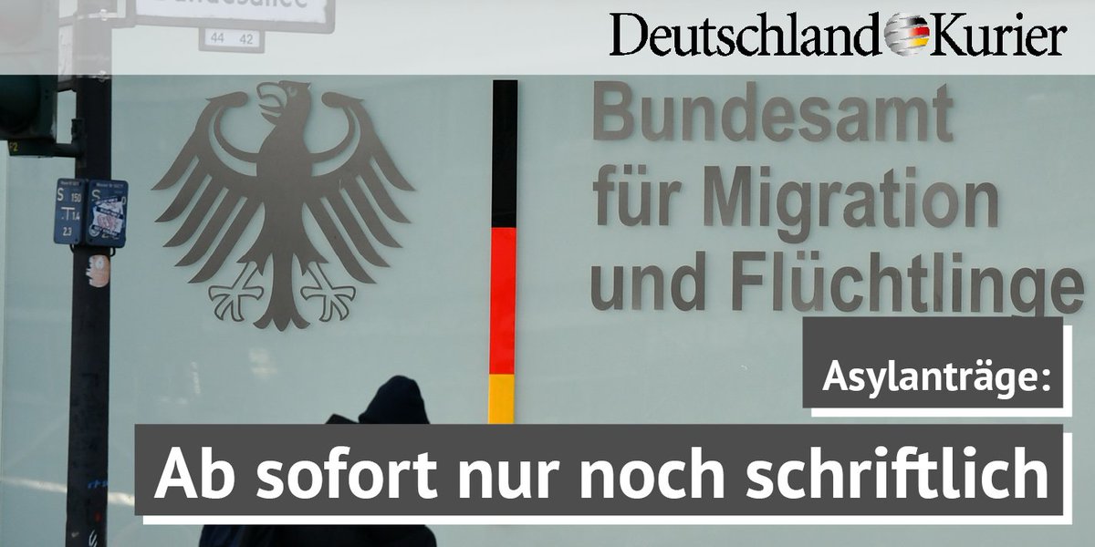 +++ Bundesamt für Migration und Flüchtlinge macht dicht! +++ Asylanträge können nur noch schriftlich gestellt werden. Das hat das Bundesamt für Migration und Flüchtlinge (BAMF) als Reaktion auf die Auswirkungen der Corona-Krise beschlossen.
➡️ deutschland-kurier.org/asylantraege-a…