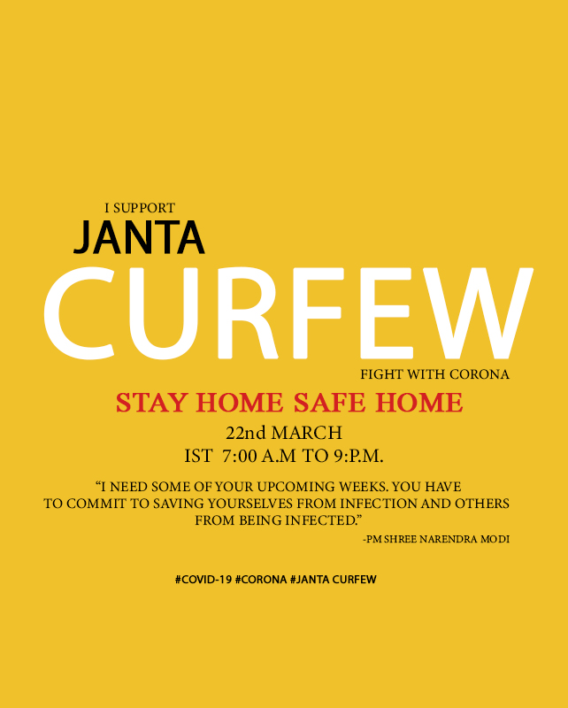 jmndesignsource's tweet image. I SUPPORT JANTA CURFEW

#COVID19 #CORONA #JantaCurfewChallenge