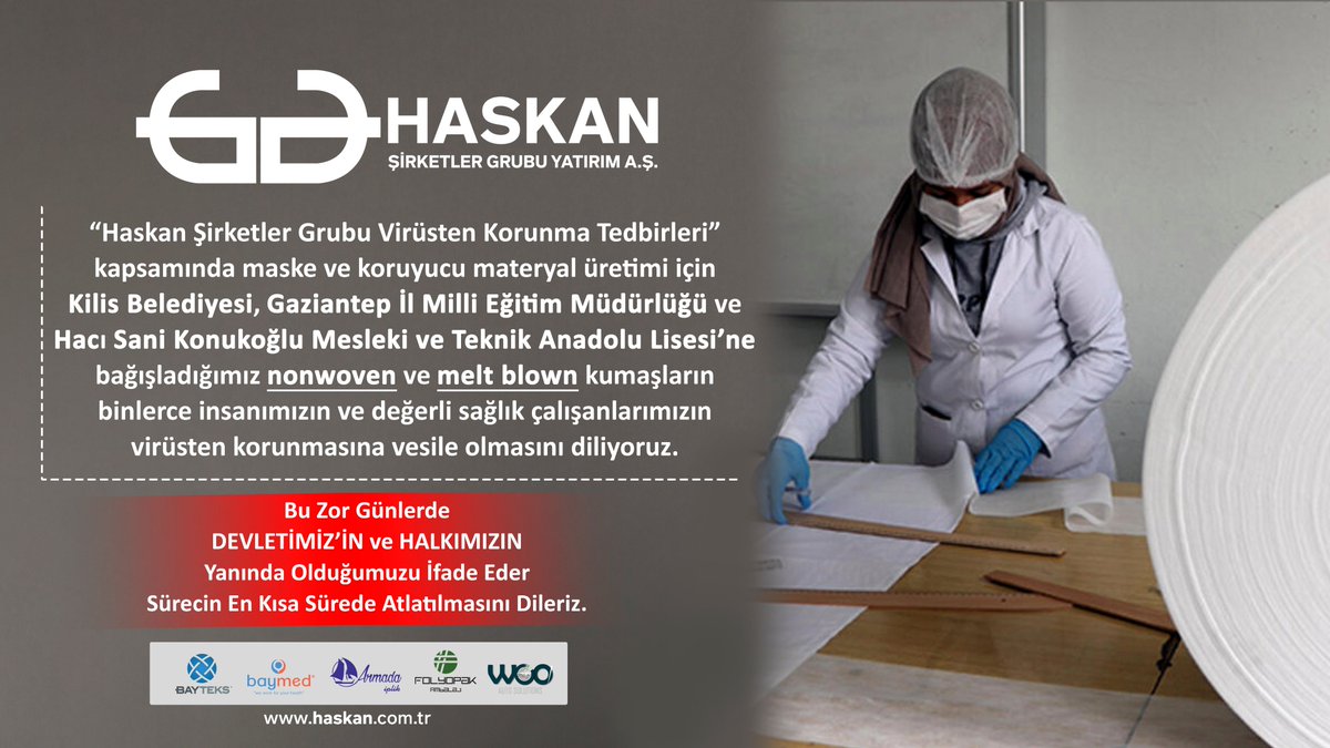 Bu Zor Günlerde
DEVLETİMİZ’İN ve HALKIMIZIN
Yanında Olduğumuzu İfade Eder
Sürecin En Kısa Sürede Atlatılmasını Dileriz.
#Covid2019TR #Covid_19 #coronatuerkiye #Gaziantep #kilis