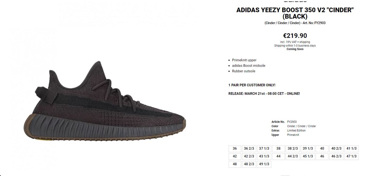 Adidas Yeezy Boost 350 v2 Cinder Illustration Canvas Print