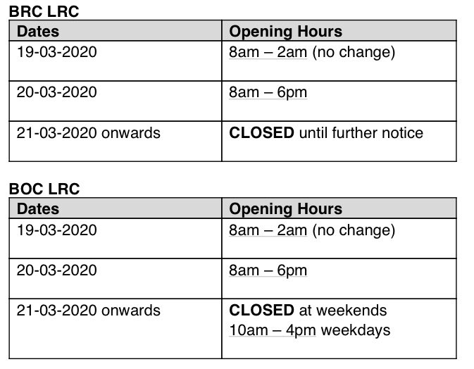 We are currently running revised opening times in our LRCs: please visit help.chi.ac.uk/opening-times-… for more information