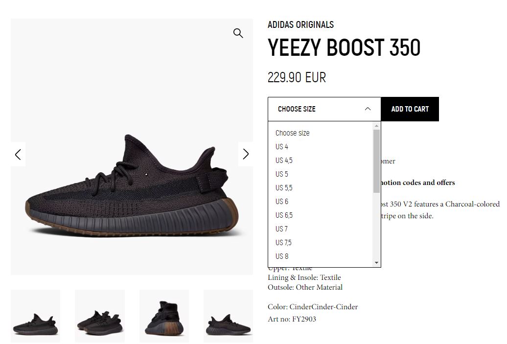 footlocker yeezy cinder