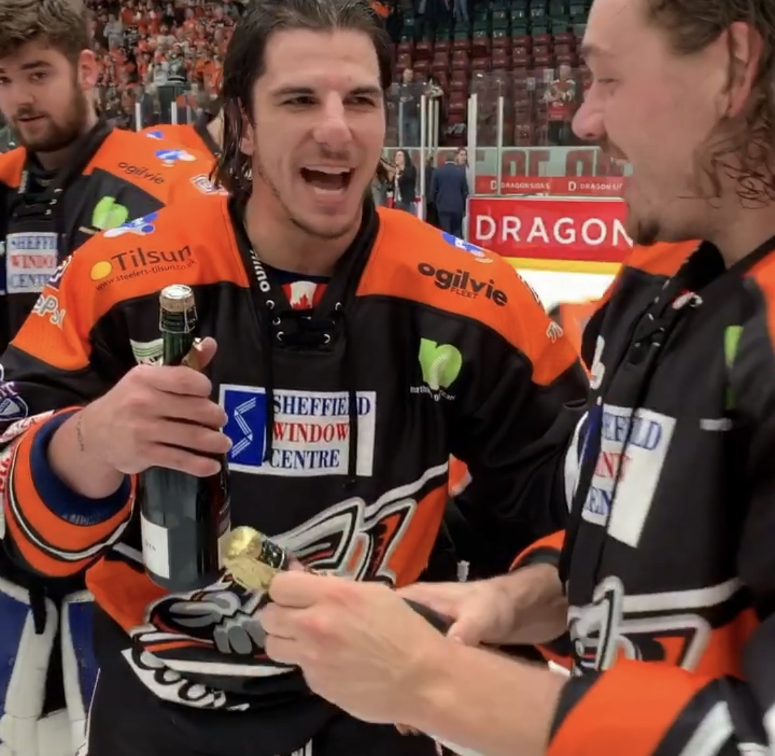 steelershockey's tweet photo. 👋 These two boys bought us so much pleasure this season.

Today they head back home to Canada. Safe travels to @VallyTown15 and @Deluca15KC 

#HouseOfSteel  |  #BleedOrange https://t.co/U3yQN13kBV