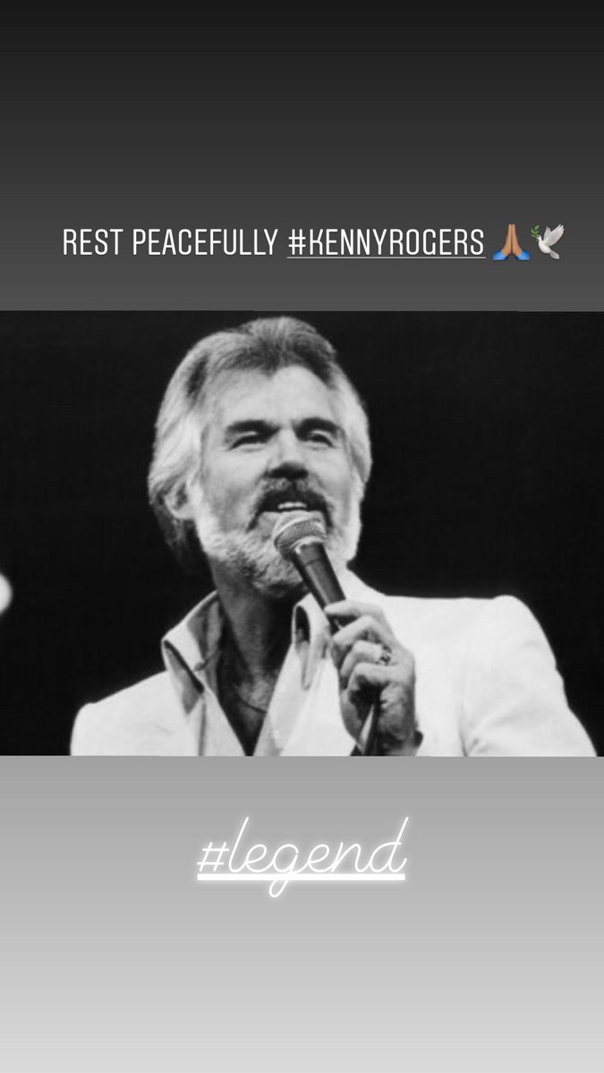 Rest In Peace #legend <a href="/_KennyRogers/">Kenny Rogers</a>  #kennyrogers 🙏🏽🕊
