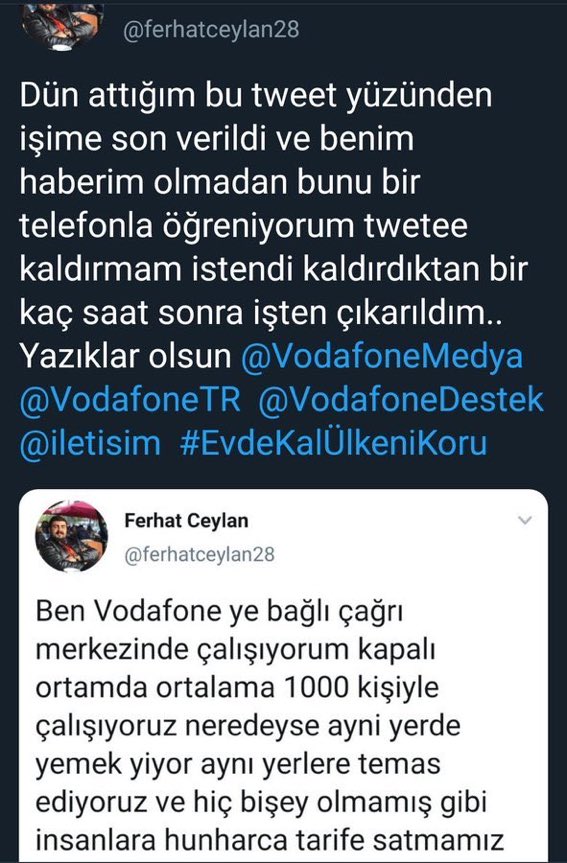 İnsan... En önemlisi insan. Tüm şirketlerin anlaması gereken bu. 1 insanın üzmenin size maliyeti büyük olacak gibi duruyor. Ben de hattımı kapatıyorum. #vodafoneboykot