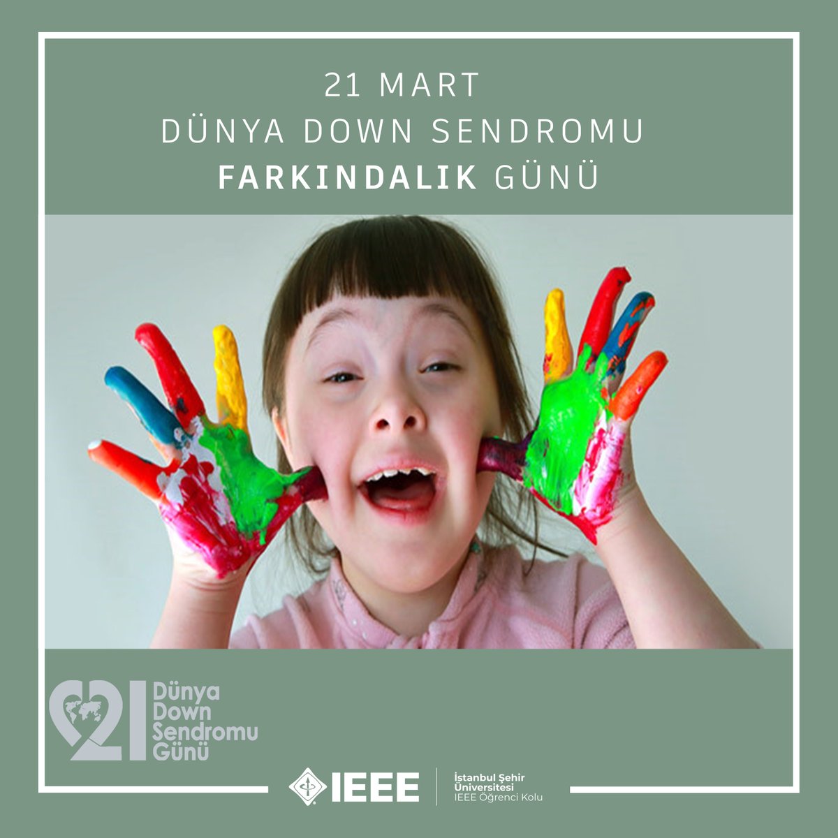 ieeesehir's tweet image. Hepimiz aynıyız. Hayata +1 değer katalım. 21 Mart Güzel İnsanların günü kutlu olsun.
#21MartDünyaDownSendromuGünü