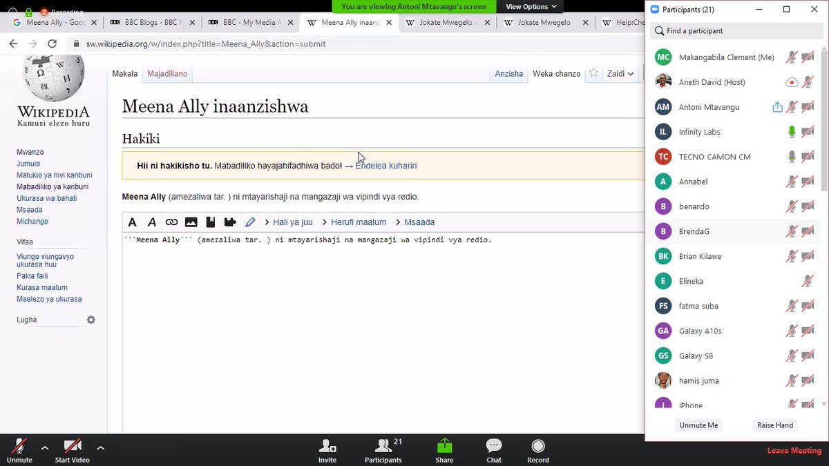 Wikimedia Tanzania tweet media