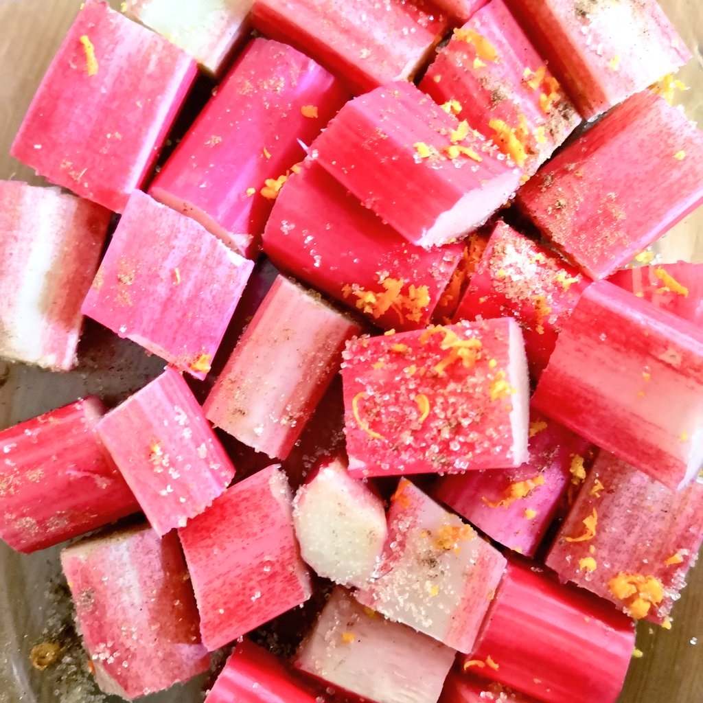 nicola_oakey's tweet photo. A very nice way to start the weekend. Hope to be harvesting my first crop from the allotment soon. In the meantime, this was a gift from my parents #rhubarb #thebestpresent https://t.co/66zd8NkCJO