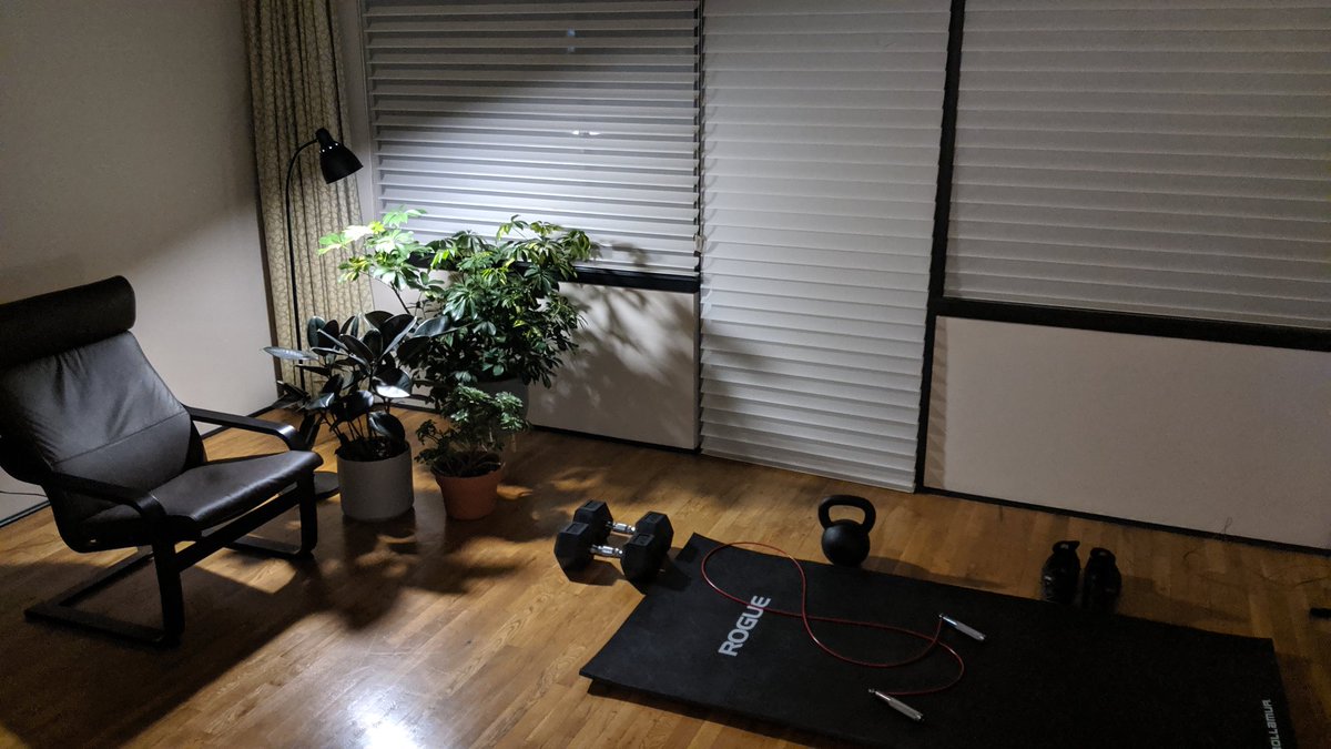 benperove's tweet photo. @nateliason getting used to quarantine myself. trying to maintain gains
from the climbing gym. also shedding weight from drinking less beer, and being more consistent with jump rope workouts https://t.co/QqwITIGiy5