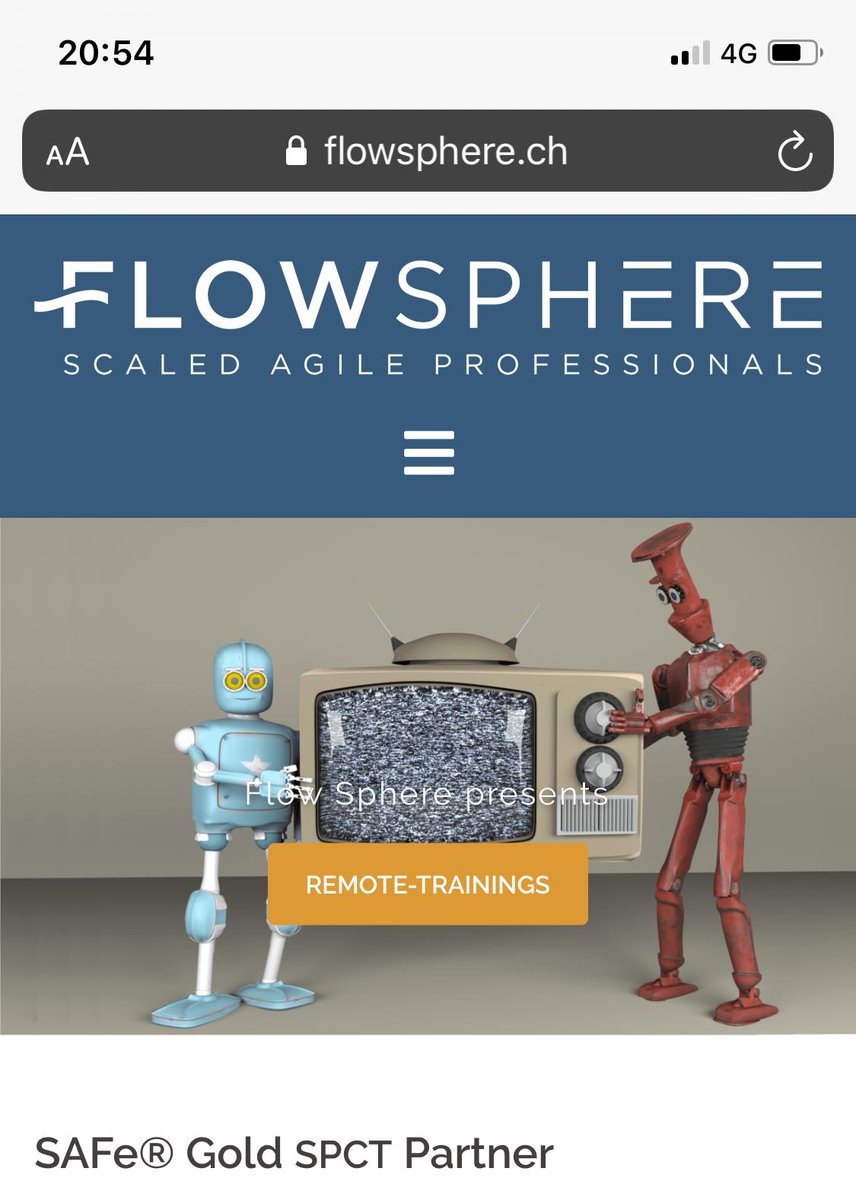 ... <a href="/flow_sphere/">FlowSphere</a> just finished successfully this week w/ 2 remote courses (Leading SAFe/POPM) using the latest technology like the Swiss TV company  .. awesome, challenging, learning a lot - Keep it agile. Scale up. Stay SAFe! #FlowSphere #SAFe #remote #onlinelearning