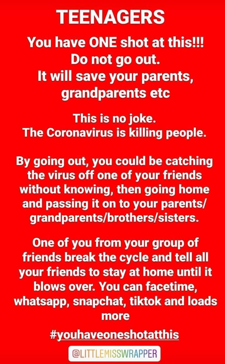 Keep safe and well everyone.