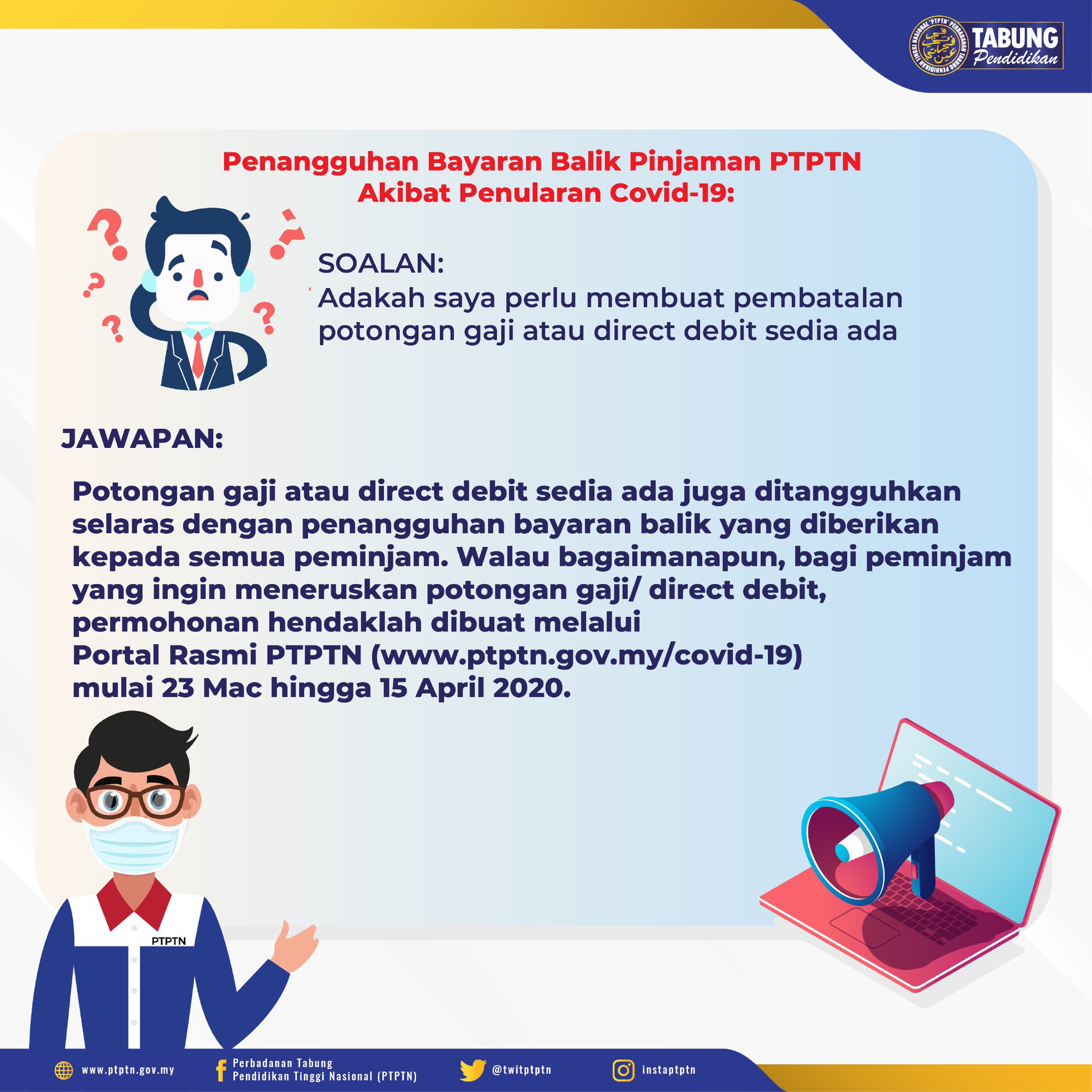 Borang Pembatalan Direct Debit Ptptn