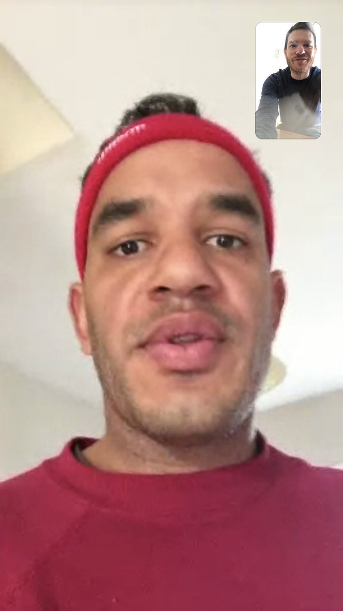 allybigwood's tweet photo. Saturday morning Facetime with #TheIsolator @jabezcroney #mates #isolation #covıd19 #coronavirus #BringMeSomeMilk https://t.co/axaVdGzmsH