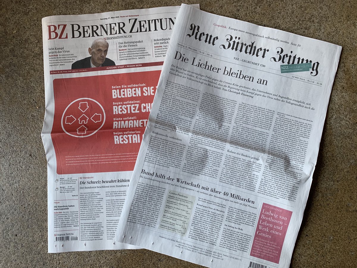 Warum hat die <a href="/NZZ/">NZZ</a> ihre Titelseite nicht für die „Bleiben Sie zuhause!“-Aktion des  <a href="/Verlegerverband/">Verband Schweizer Medien</a> zur Verfügung gestellt?