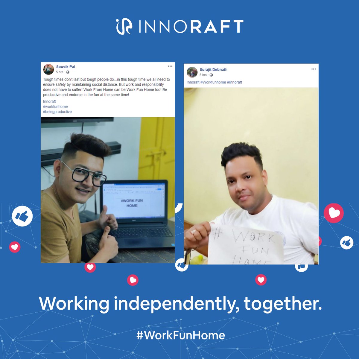 innoraft's tweet image. We took this proactive step of initiating remote working for all employees and we would like to thank all Innorafters for their enthusiasm and making work from home #WorkFunHome
.
.
.
.
.
.
.
.
.
.
.
#Covid19 #WorkFunHome #Innoraft #Team #Culture  #Drupal #Developers