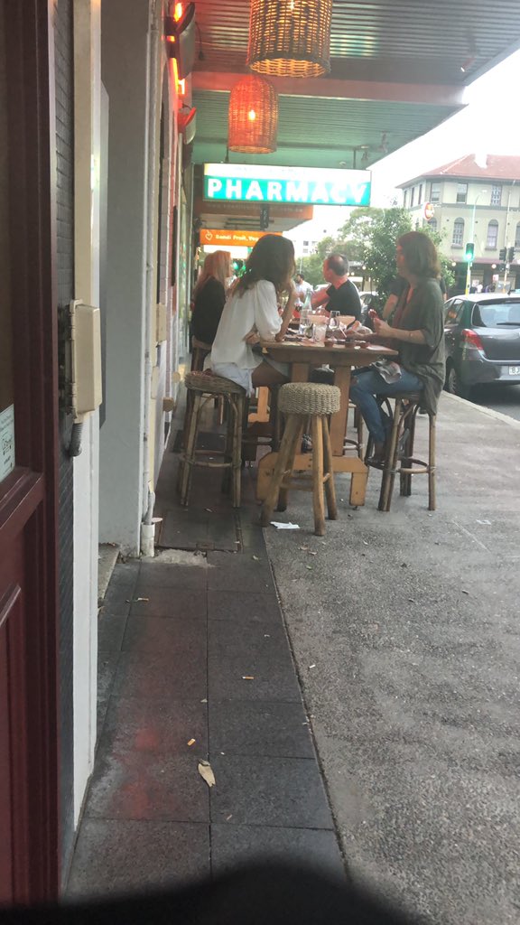 hmorrison's tweet photo. Basically business as usual. Shameful group dining up and down #bondi road. Police uninformed about latest restrictions. 😡 @paulamasselos https://t.co/T9J3tEFTP7