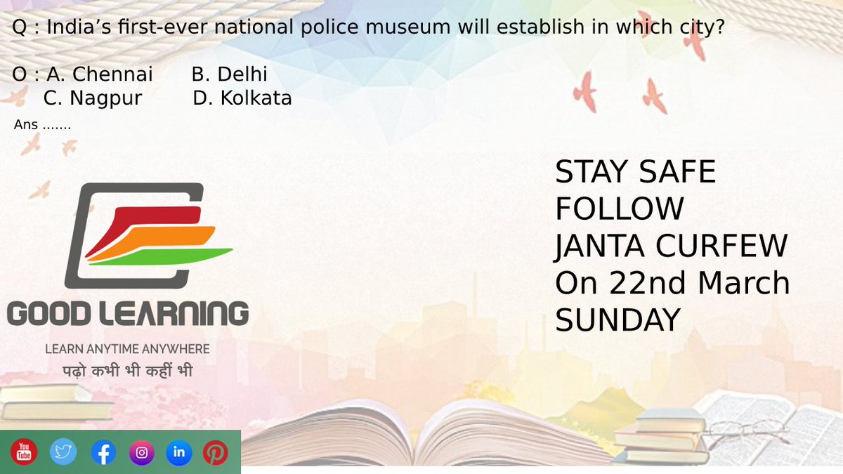 GoodLearning1's tweet image. #GoodLearning #Competititve #Exam Preparation
#Stay #Safe #Follow #JantaCurfew #IndiaFightsCorona 
#Keep #learning #online