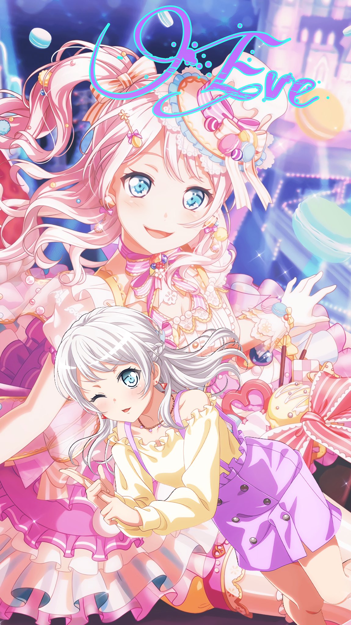 りさき Love Your Life 2周年記念ドリフェス こころとイヴの壁紙です フェス限イヴは お迎えしてからずっと特訓前のイラストでお世話になってます バンドリ壁紙 バンドリ加工 T Co Rweaiqztez Twitter