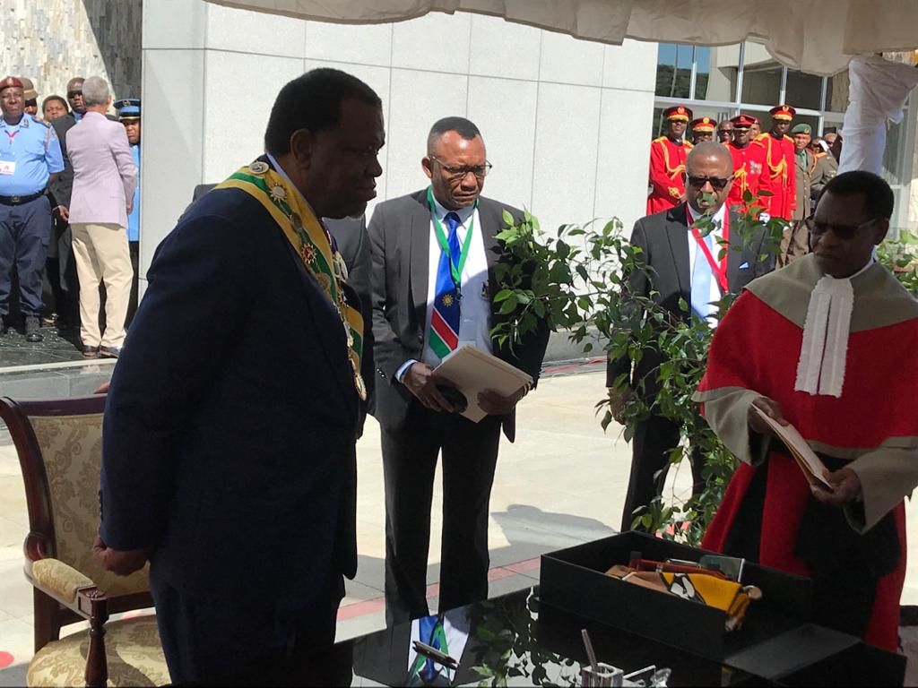 President Hage Geingob has been sworn in as Namibia’s head of state for the next five years. Geingob won last year's presidential election with 56% of the total votes cast. Photo: Sakeus Iikela