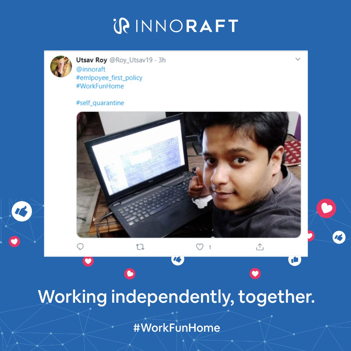 innoraft's tweet image. Thank you Innorafters for your enthusiasm and making work from home #WorkFunHome
We look forward to setting an example and continue to work with more proactiveness and enthusiasm.
.
.
.
.
.
#Covid19 #Innoraft #Team #Culture #HappyTeam #Growth #Success #Drupal #Developers