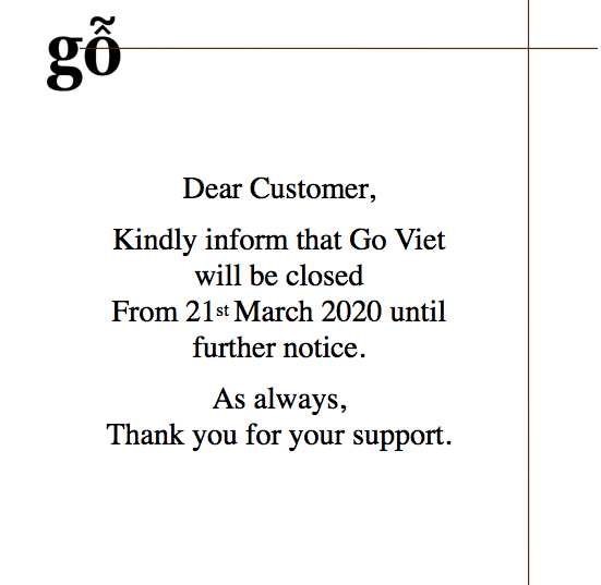 To our community: thank you for your support. We hope you are keeping safe in these challenging times. We will see you in the near future.