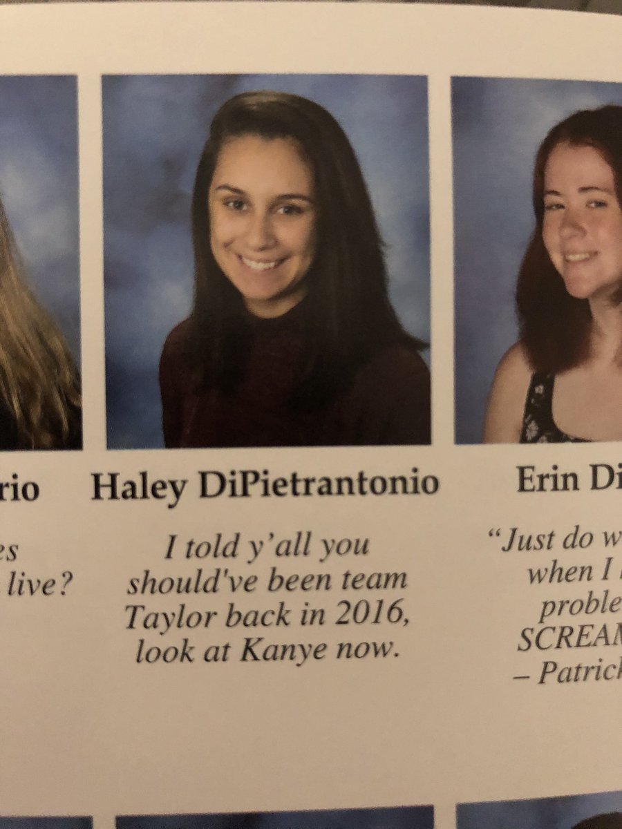 psychohighrep's tweet photo. Just got to bring back my senior quote real quick 😌 #KanyeWestIsOverParty https://t.co/wFLkyscx03