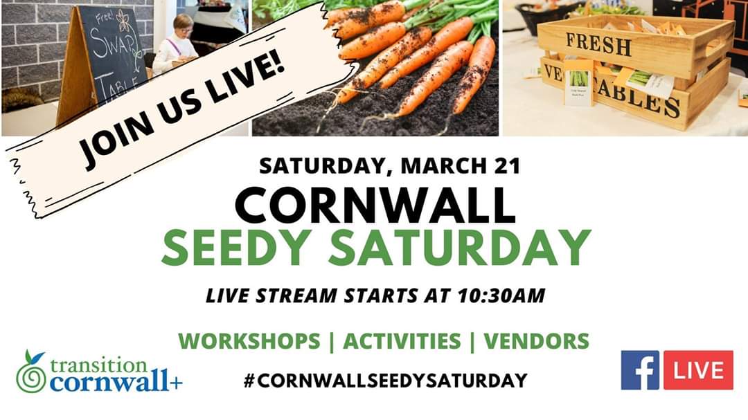 Seedy Saturday is live right now on Facebook! Join us NOW! m.facebook.com/story.php?stor…
#cornwallseedysaturday