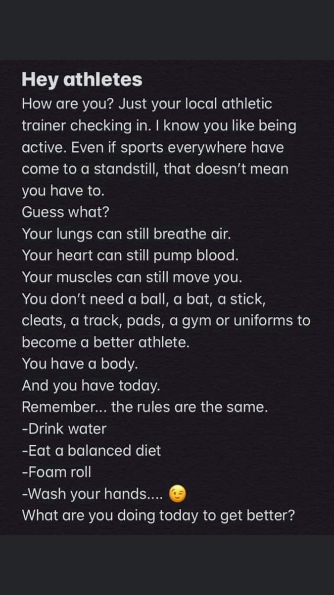 LHSHealthPE's tweet photo. Hey Lancers, Keep taking care of you! #LancerFit @LadyLancers19 @LafayetteLancer https://t.co/qLPs6ewMWT